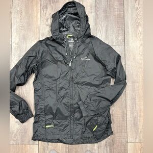 Kathmandu Women’s Black Rain Shell with Reflective Logo